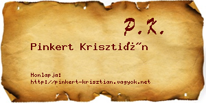 Pinkert Krisztián névjegykártya