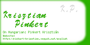 krisztian pinkert business card