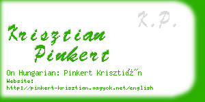 krisztian pinkert business card